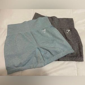 Medium blue gym shark biker shorts